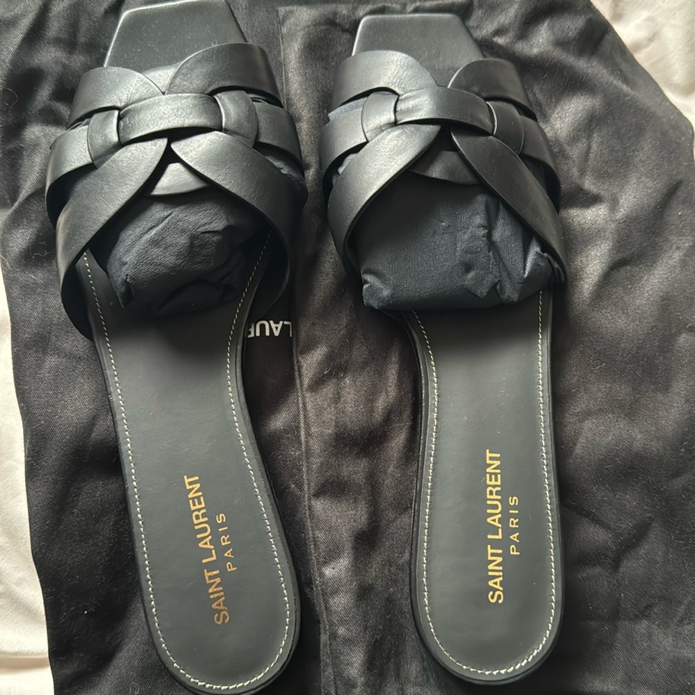 Brand new authentic Saint Laurent Tribute sandals